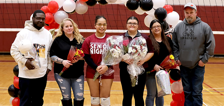 S-E Volleyball honors seniors vs Stockbridge Valley